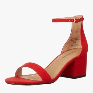 Amazon Essentials Red Ankle Strap Heels